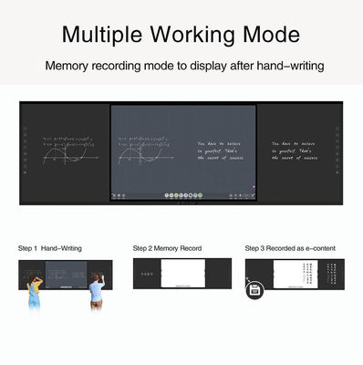Tableau noir intelligent LED de 75 pouces pour l'enseignement scolaire interactif 350 Cd/m2