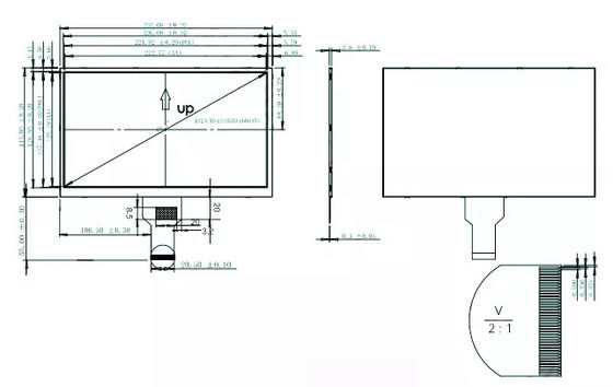 40 broches 10,1 pouces Affichage LCD TFT Module d'écran LCD 1204 × 600 Interface LVDS Vue large