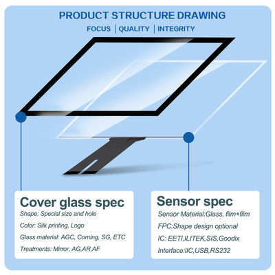 Écran tactile capacitif TFT-LCD Moniteur tactile capacitif 10 O angle de vision