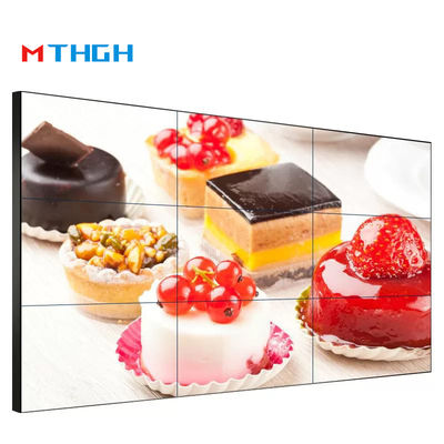 Écran d'épissage LCD de 55 pouces 4k 8k monté sur le mur pour la publicité commerciale