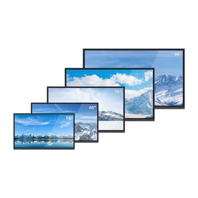 Tableau blanc à écran tactile interactif à cadre noir de 65 pouces avec haut-parleurs 1x10W