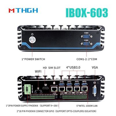 Mini PC industriel IBOX-603 Plus avec processeur Intel Core I5 6200U