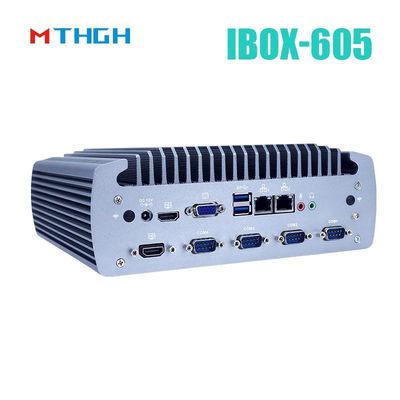 Intel Core I5-8500T Chassis en aluminium Mini PC, PC industriel sans éventail IBOX-605