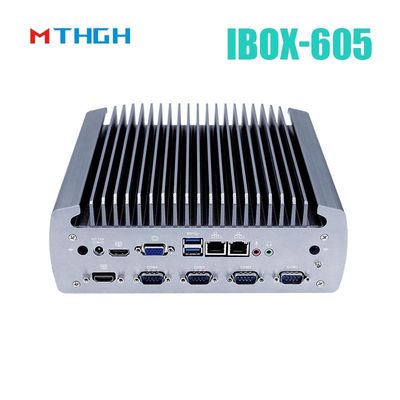 Intel Core I5-8500T Chassis en aluminium Mini PC, PC industriel sans éventail IBOX-605