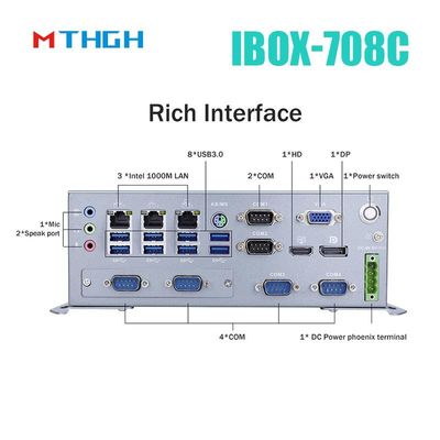 IBOX-708C Mini PC industriel sans ventilateur avec 8 Go DDR4 Quad Core I7 6700T