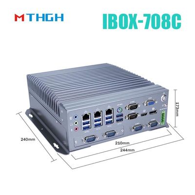 IBOX-708C Mini PC industriel Prise en charge HDMI/DP/VGA 6*COM 8*USB3.0