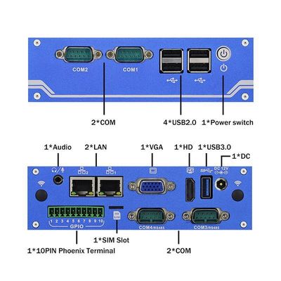 Nano Titanium Gris Mini PC industriel N11 DC 12V Entrée 2XIntel I210-AT/I211-AT 1000M