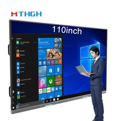 110 pouces Touch interactif tableau blanc 350cd/m2 luminosité glissante tout en une machine