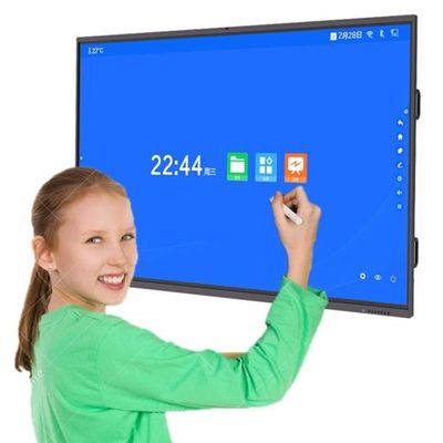 4K 65 pouces 16:9 tableau blanc LCD interactif infrarouge/touch capacitif pour une éducation intelligente