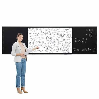 Un tableau numérique intelligent de 75 pouces avec panneau d'écriture plat 4K