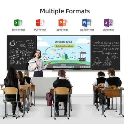 Plaque noire numérique intelligente de 4 Go avec écran de 75 pouces et ports HDMI