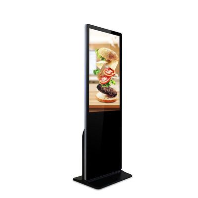 Signage numérique noir de 49 pouces avec connectivité Wi-Fi / Bluetooth / USB et sorties audio / casque pour une sortie audio optimale