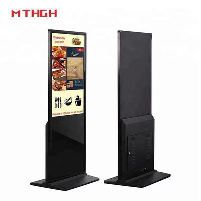 Signage numérique noir de 49 pouces avec connectivité Wi-Fi / Bluetooth / USB et sorties audio / casque pour une sortie audio optimale