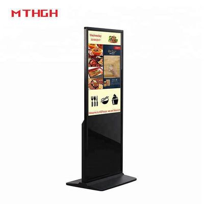 Signage numérique noir de 49 pouces avec connectivité Wi-Fi / Bluetooth / USB et sorties audio / casque pour une sortie audio optimale