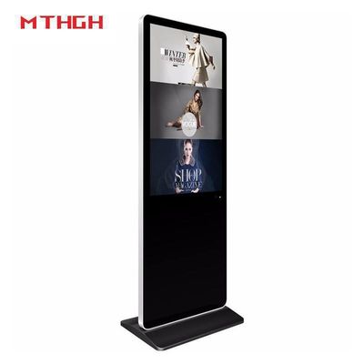 Signage numérique noir de 49 pouces avec connectivité Wi-Fi / Bluetooth / USB et sorties audio / casque pour une sortie audio optimale