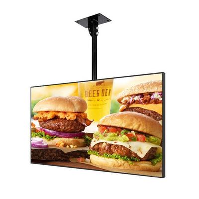 Restaurant Signage électronique numérique 49 pouces monté sur le mur avec une résolution de 3840x2160