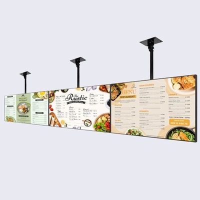 Restaurant Signage électronique numérique 49 pouces monté sur le mur avec une résolution de 3840x2160