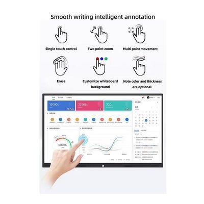 Tableau blanc tactile interactif présentation ultime avec HDMI I / O et OPS PC I9 Solution de connectivité