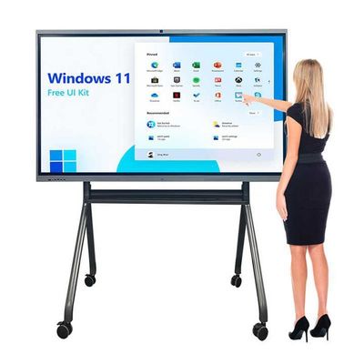 Écran tactile interactif de 65 pouces tableau blanc Panneaux d'écran 4K Affichage intelligent avec points infrarouges 10/20 et Android 13.0