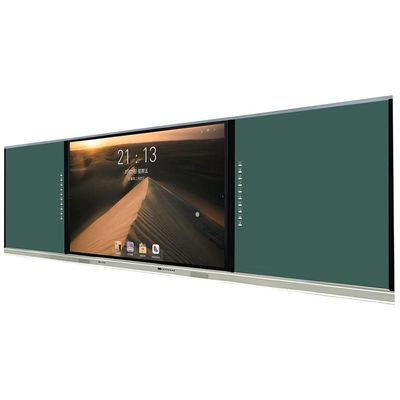 Tableau noir numérique intelligent interactif de 75 pouces avec reconnaissance vocale / faciale intégrée / caméra IA, système Android / Windows