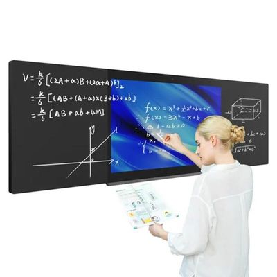 75 pouces Smart Digital Blackboard Infrarouge 40 Contacts Interactif Enseignement en salle de classe de l'école Tableau blanc avec accessoires d'effacement