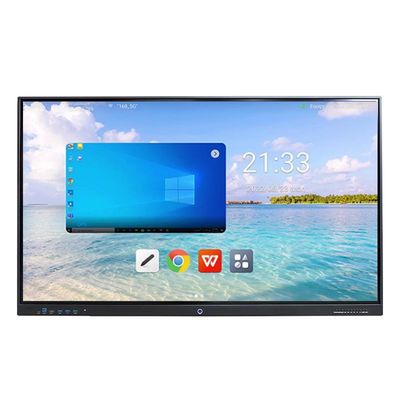 Écran tactile interactif de verre anti-éblouissement tableau blanc Android 8+128G Win 10 11 40 Point Touch