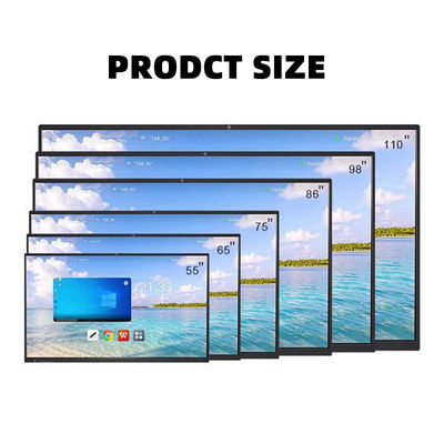 Écran tactile interactif de verre anti-éblouissement tableau blanc Android 8+128G Win 10 11 40 Point Touch
