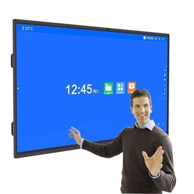 Un tableau blanc à écran tactile interactif intelligent de 86 pouces, mobile et monté au mur